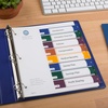 image:imageAvery Plastic 8 Tab Binder Dividers Customizable Table of Contents Multicolor Tabs 1 Set 11817