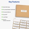 image:imageAvery Printable Address Labels 1 x 258 Matte White with Metallic Gold Borders Permanent Laser amp Inkjet Compatible 300 Blank Mailing Labels Great for Weddings Favors and More 06540