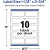 image:imageAvery Printable Durable White Rectangle Labels Sure Feed Technology 15 x 375 PrinttotheEdge Waterproof Labels Laser amp PigmentBased Inkjet Compatible 100 Total250 labels