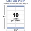image:imageAvery Printable Durable White Rectangle Labels Sure Feed Technology 2 x 4 Waterproof Labels Laser amp PigmentBased Inkjet Compatible 500 Total Great for Product Branding Marketing and More100 labels