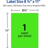 image:imageAvery Printable Shipping Labels 812 x 11 Assorted Neon Colors Magenta Green and Yellow Laser amp Inkjet Compatible 15 Blank Labels Total 5975Neon Green