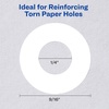 image:imageAvery SelfAdhesive Hole Reinforcement Stickers 14 Diameter Hole Punch Reinforcement Labels White NonPrintable 200 Labels Total 57291 200 labels