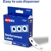 image:imageAvery SelfAdhesive Hole Reinforcement Stickers 14 Diameter Hole Punch Reinforcement Labels White NonPrintable 200 Labels Total 57292 000 labels