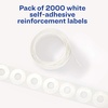 image:imageAvery SelfAdhesive Hole Reinforcement Stickers 14 Diameter Hole Punch Reinforcement Labels White NonPrintable 200 Labels Total 57292 000 labels