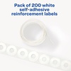 image:imageAvery SelfAdhesive Hole Reinforcement Stickers 14 Diameter Hole Punch Reinforcement Labels White NonPrintable 200 Labels Total 5729200 labels