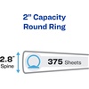 image:imageAvery Standard View 3 Ring Binder 2 Round Rings 375Sheet Capacity 28 Inch Wide Spine 1 Black Binder Ideal for Lightweight Organization and Occasional Referencing 057811 Count Pack of 2