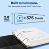 image:imageAvery Standard View 3 Ring Binder 2 Round Rings 375Sheet Capacity 28 Inch Wide Spine 1 White Binder Ideal for Lightweight Organization and Occasional Referencing 057801 Count Pack of 1