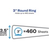 image:imageAvery Standard View 3 Ring Binders 05 Round Rings 100Sheet Capacity 07 Inch Wide Spine White Binders Ideal for Lightweight Organization and Occasional Referencing 12Pack of 057063