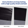 image:imageAvery Standard View 3 Ring Binders 2 Round Rings 375Sheet Capacity 28 Inch Wide Spine White Binders Ideal for Lightweight Organization and Occasional Referencing 4Pack of 192022