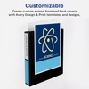 image:imageAvery TwoTone Durable View 3 Ring Binder 1 Inch Slant Rings VioletSoft Blue Binder 17131BlueTeal