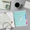 image:imageAvery Write amp Erase Dividers for 3 Ring Binders 5 Tabs per Set Multicolor Big Tabs Pastels Binder Dividers Great for Organizing Reports Projects and More 16270