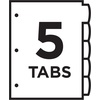 image:imageAvery Write amp Erase Dividers for 3 Ring Binders 5 Tabs per Set Multicolor Big Tabs Pastels Binder Dividers Great for Organizing Reports Projects and More 16270