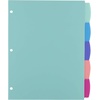 image:imageAvery Write amp Erase Dividers for 3 Ring Binders 5 Tabs per Set Multicolor Big Tabs Pastels Binder Dividers Great for Organizing Reports Projects and More 16270