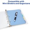 image:imageAvery Write amp Erase Durable Plastic Mini Dividers for 3 Ring Binders and 7Ring Binders 55 x 85 5Tab Set Multicolor 1 Set 16180