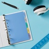 image:imageAvery Write amp Erase Durable Plastic Mini Dividers for 3 Ring Binders and 7Ring Binders 55 x 85 5Tab Set Multicolor 1 Set 16180