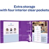 image:imageAveryR HeavyDuty View 3 Ring Binder 1 OneTouch EZDR Rings 1 Purple Binder 797711