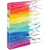 image:imageAvery  Amy Tangerine Designer Collection Binder 1 Inch Round Rings 175Sheet Capacity Watercolor Rainbow 283221