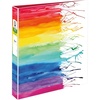 image:imageAvery  Amy Tangerine Designer Collection Binder 1 Inch Round Rings 175Sheet Capacity Watercolor Rainbow 2832215 Pack of 6