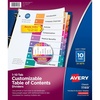 image:imageAvery 10 Tab Dividers for 3 Ring Binders Customizable Table of Contents Multicolor Tabs 24 Sets 1116910 tabs