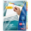 image:imageAvery 8 Tab Dividers for 3 Ring Binder Easy Print amp Apply Clear Label Strip Index Maker Customizable Multicolor Tabs 5 Sets 11419Multicolor Assortment