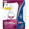 image:imageAvery 8 Tab Dividers for 3 Ring Binders Customizable Table of Contents Classic White Tabs 6 Sets 118228 Tab Pack of 10