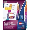 image:imageAvery 8 Tab Dividers for 3 Ring Binders Customizable Table of Contents Multicolor Tabs 6 Sets 111868 tabs Pack of 10