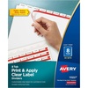 image:imageAvery 8Tab Binder Dividers Easy Print amp Apply Clear Label Strip Index Maker White Tabs 50 Sets 1155750 Sets