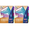 image:imageAvery Big Tab Insertable Plastic 2 Pocket Dividers for 3 Ring Binders 5 Tab Set Bright TwoTone Multicolor Works with Sheet Protectors 1 Set 000312 Pack
