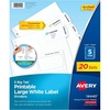 image:imageAvery Big Tab Printable Large White Label Dividers for 3 Ring Binders 5 Tabs per Set White Great for Office Supplies School Supplies Organizing and More 20 Sets of 14440One Size Pack of 6