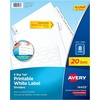 image:imageAvery Big Tab Printable White Label Dividers for 3 Ring Binders 8 Tabs per Set White Great for Office Supplies School Supplies Organizing and More 20 Sets of 14435One Size Pack of 1