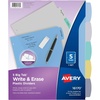 image:imageAvery Big Tab Write amp Erase Durable Plastic Dividers for 3 Ring Binders 5Tab Set Pastel Multicolor 1 Set 16170
