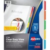 image:imageAvery Clear Easy View Durable Plastic Dividers for 3 Ring Binders 5Tab Set Bright Multicolor 1 Set 167405 Tab
