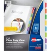 image:imageAvery Clear Easy View Durable Plastic Dividers for 3 Ring Binders 8Tab Set Bright Multicolor 1 Set 16741Dividers