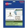 image:imageAvery Dissolvable Rectangle Labels Sure Feed Technology 2 x 3 Matte White PrinttoTheEdge LaserInkjet Printable 200 Labels Total200 labels