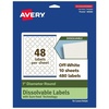 image:imageAvery Dissolvable Round Labels Sure Feed Technology 1 Diameter Matte White PrinttoTheEdge LaserInkjet Printable 1200 Labels Total480 labels