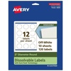 image:imageAvery Dissolvable Round Labels Sure Feed Technology 2 Diameter Matte White PrinttoTheEdge LaserInkjet Printable 60 Labels Total120 labels