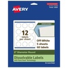 image:imageAvery Dissolvable Round Labels Sure Feed Technology 2 Diameter Matte White PrinttoTheEdge LaserInkjet Printable 60 Labels Total60 labels