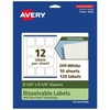 image:imageAvery Dissolvable Square Labels Sure Feed Technology 218 x 218 Matte White PrinttoTheEdge LaserInkjet Printable 120 Labels Total120 labels