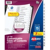 image:imageAvery Dividers for 3 Ring Binders 15 Tabs per Set Customizable Table of Contents Classic White Tabs Great for Organizing Reports Projects and More 3 Sets of 11079