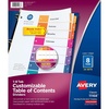 image:imageAvery Dividers for 3 Ring Binders 8 Tabs per Set Customizable Table of Contents Multicolor Tabs Great for Organizing HighVolume Reports Projects and More 24 Sets of 11168True