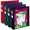 image:imageAvery Durable View 3 Ring Binders 15 Inch Slant Rings 375Sheet Capacity Assorted Dark Colors 4Pack 05622  for School Office Teachers Classrooms amp Home Organization