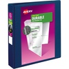 image:imageAvery Durable View 3 Ring Binders 15 Inch Slant Rings 375Sheet Capacity DuraHinge 21 Inch Wide Spine Customizable Clear Covers and Spine 1 Blue Binder 1702415