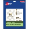 image:imageAvery EcoFriendly Matte White Recycled Round Labels 1 Diameter PrinttoTheEdge Matte White Labels Permanent Adhesive LaserInkjet Printable 480 Total2 400 Labels