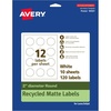 image:imageAvery EcoFriendly Matte White Recycled Round Labels 2 Diameter PrinttoTheEdge Matte White Labels Permanent Adhesive LaserInkjet Printable 120 Total120 labels