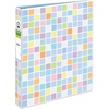 image:imageAvery Fashion Durable View 3 Ring Binder 1 Round Rings 175Sheet Capacity 14 Inch Wide Spine Customizable Clear Cover and Spine Purrrfectly Purple Design 26738Pixel Puzzle