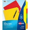 image:imageAvery HeavyDuty Plastic Dividers for 3 Ring Binders and 7 Ring Binders 5Tab Set Multicolor with White Labels 1 Set 23080