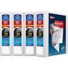 image:imageAvery HeavyDuty View 3 Ring Binder 2 One Touch Slant Rings Holds 85 x 11 Paper 4 White Binders 79790