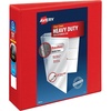 image:imageAvery HeavyDuty View 3 Ring Binder 3 Inch One Touch EZD Rings 35 Inch Spine 1 Red Binder 79325