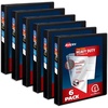 image:imageAvery HeavyDuty View 3 Ring Binders 1 Inch One Touch Slant Rings 250Sheet Capacity DuraHinge 14 Inch Wide Spine Customizable Clear Cover and Spine Black Binders 6Pack of 792751