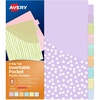 image:imageAvery Insertable Pocket Dividers for 3 Ring Binders 8 Tabs Pastel Big Tabs Classic Patterns Expands Beyond Sheet Protectors Great for Organizing Reports and More 07715